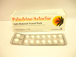 AstraZeneca : Paludrine (Proguanil)/Avloclor one week strip