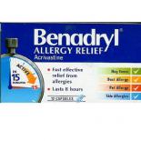 Benadryl  : Benadryl Capsules Allergy Relief 12's