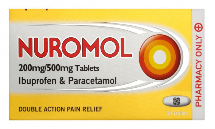 other : NUROMOL 200MG/500MG 24 TABLETS 